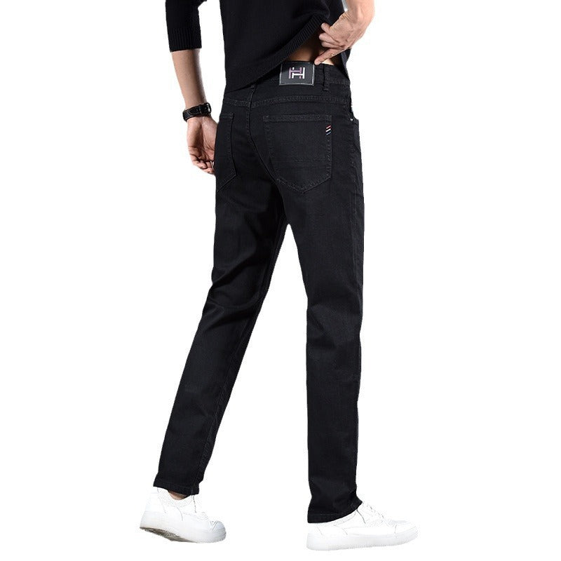 Neue Slim Fit Jugend lässig gerades Bein Baumwoll jeans Männer
