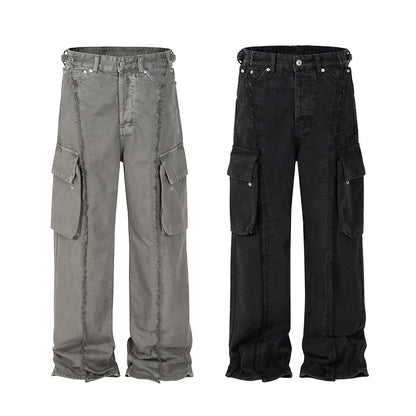 High Street American Stitching Cargo Jeans locker