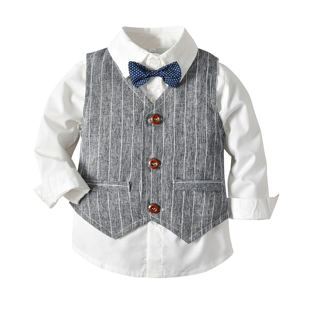 Jungen Herbstkleidung Kinderanzug Drei-Teiliges Set
