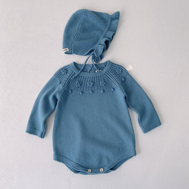 Baby Winter Einteiler mit Schachbrettmuster Neugeborenen Winterpullover