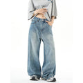 Plus Size Amerikanische Retro-Gerade Jeans