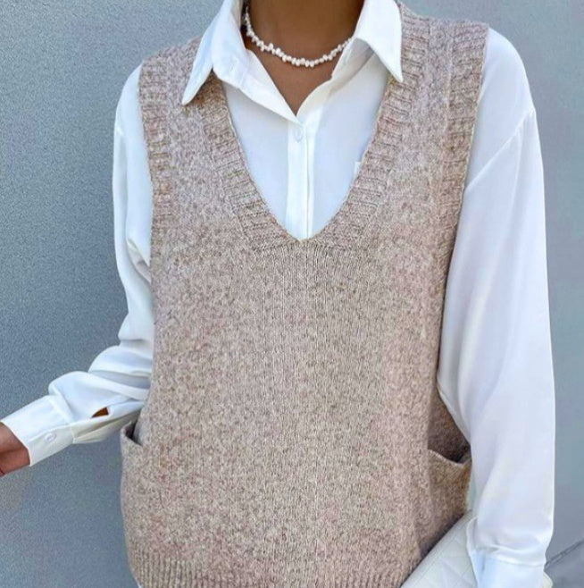 Damen Allround Einfache Pullover Einfarbiger Pullover