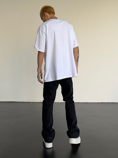 High Street Retro Freizeit leicht ausgestellte Jeans