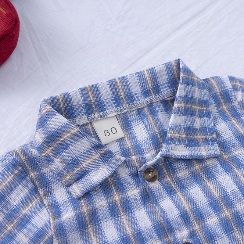 Neuer Sommer Jungen Kinderkleidung Koreanischer Stil Trägeranzug Kurzarm Zweiteiliges Set