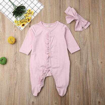 Baby Ruffle Costume Kids Romper Jumpsuit Suit Shirt Outfit