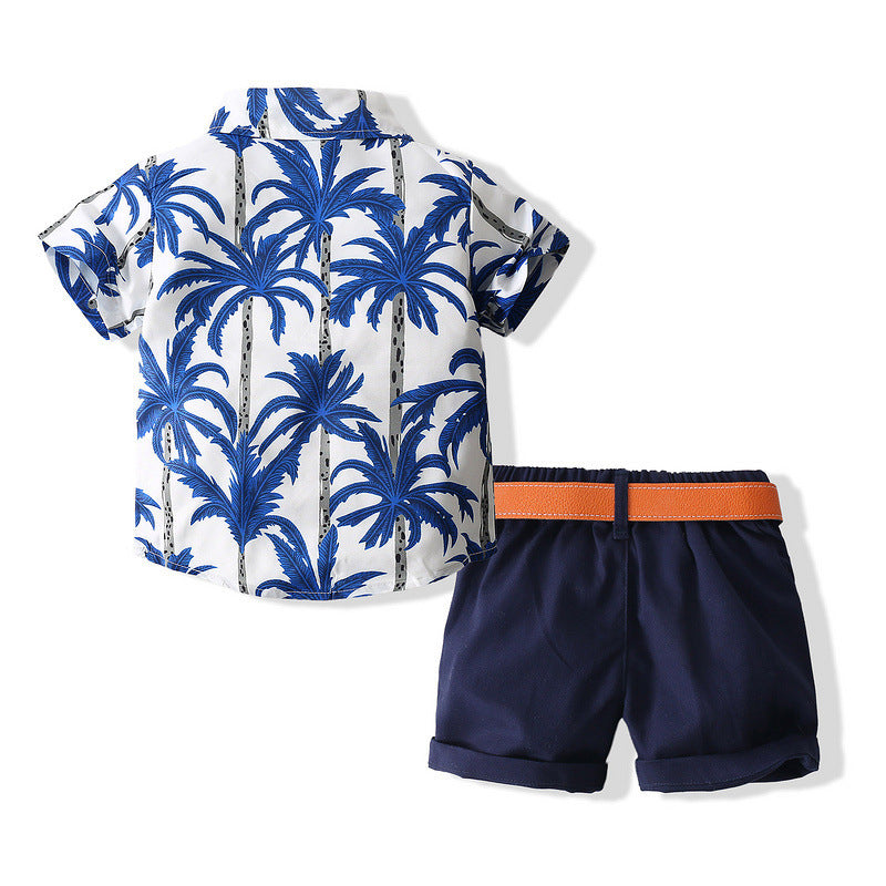 Jungen Strandstyle Kurzarm-Shirt Outfit
