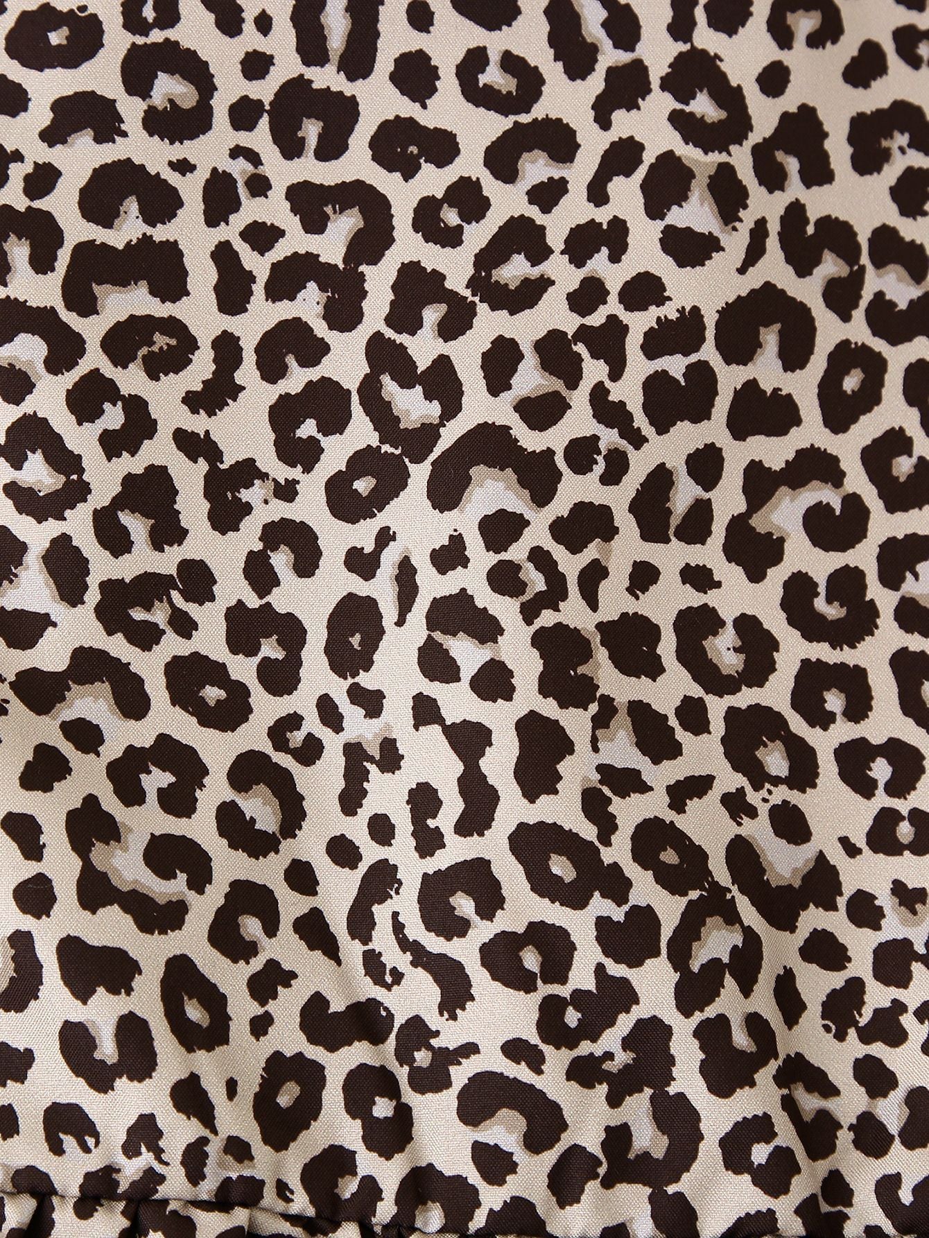 Leopard Print Hollow Lace Up Bubble Sleeve Shirt For Women's Top