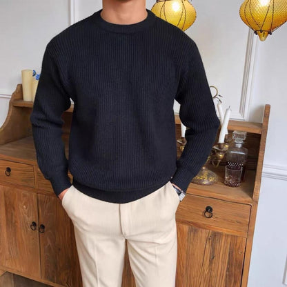 Verdickter Pullover für Herren im koreanischen Stil, modisch und locker geschnitten.