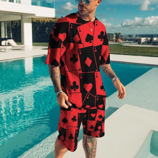 Short Sleeve Men's Leisure Set Suit in Export Style 
