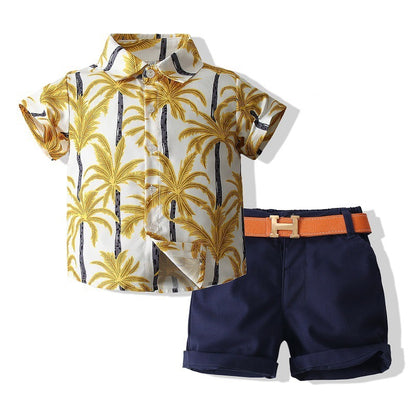 Jungen Strandstyle Kurzarm-Shirt Outfit