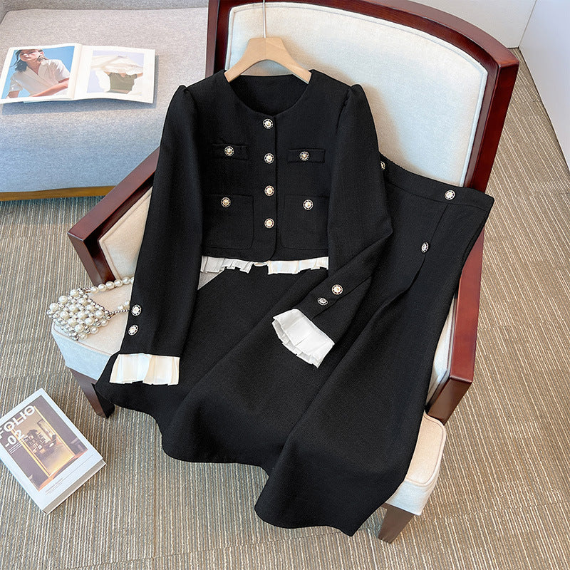 Suit French Socialite Coat Skirt Two-piece Set