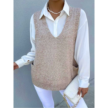 Damen Allround Einfache Pullover Einfarbiger Pullover
