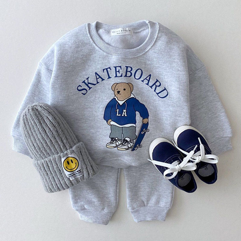 Säugling Skateboard-Bär Sweatshirt Freizeitanzug