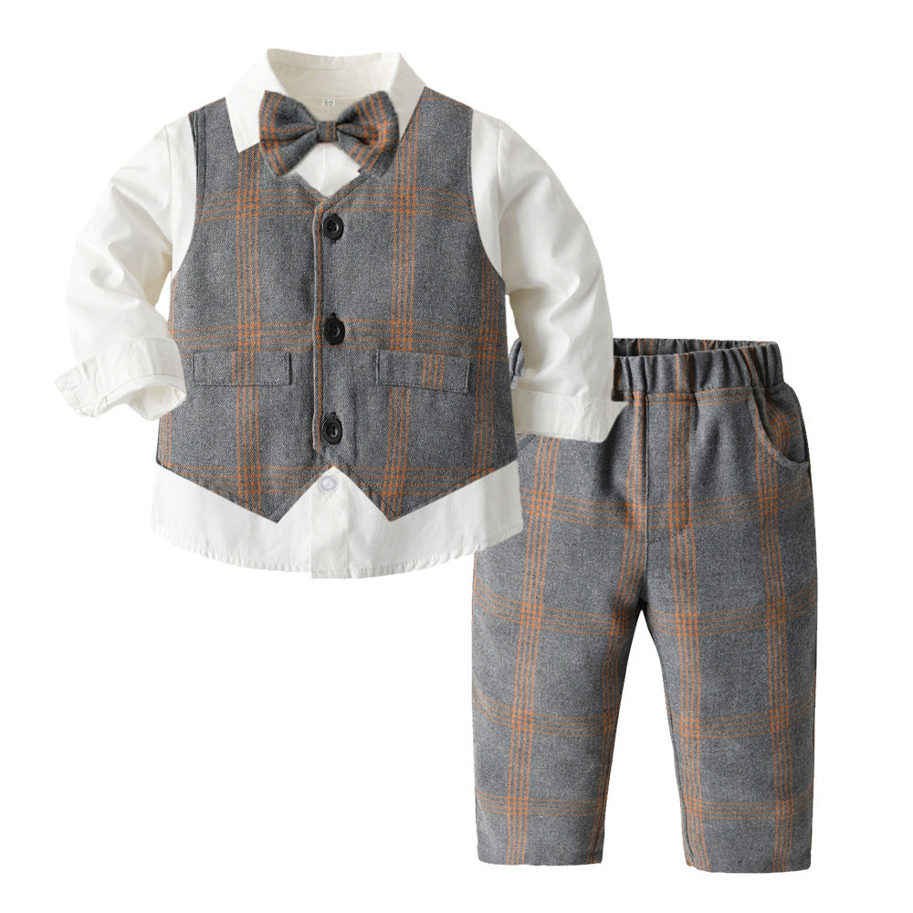 Jungen Herbstkleidung Kinderanzug Drei-Teiliges Set