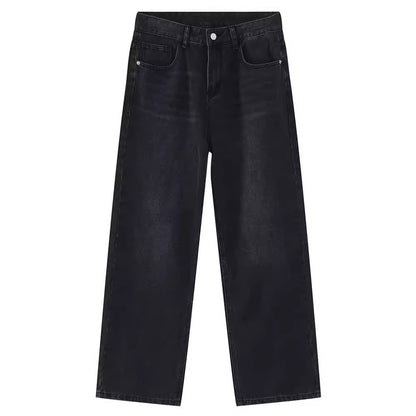 Graue Plus-Size lockere gerade Hose