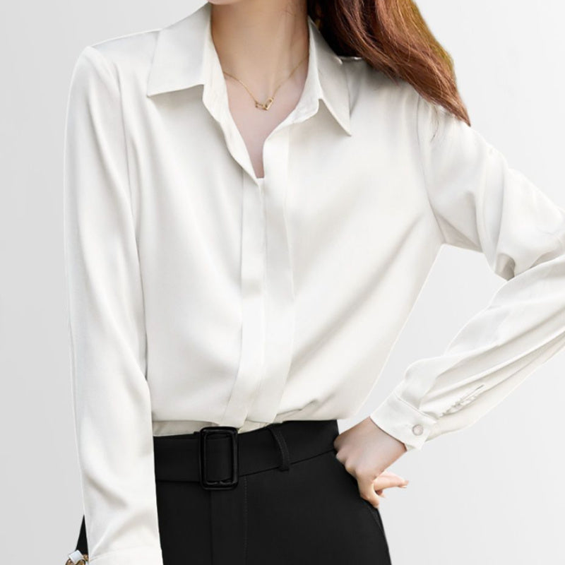 Frühlings-Chic Pendler-Satinhemd