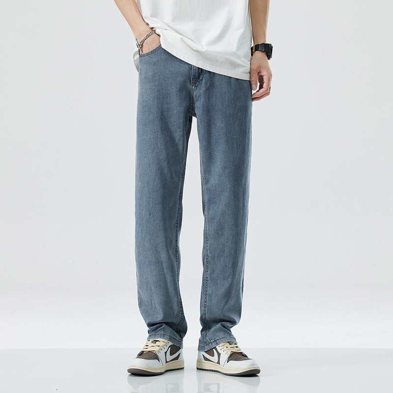 Herren Lose Gerade Eis Seide Freizeit jeans
