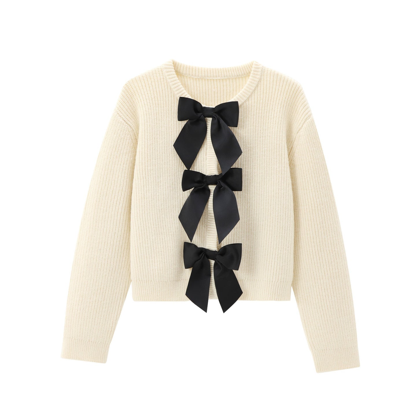 Modische Weiche Slim-Fit Rundhals Langarm Strickjacke