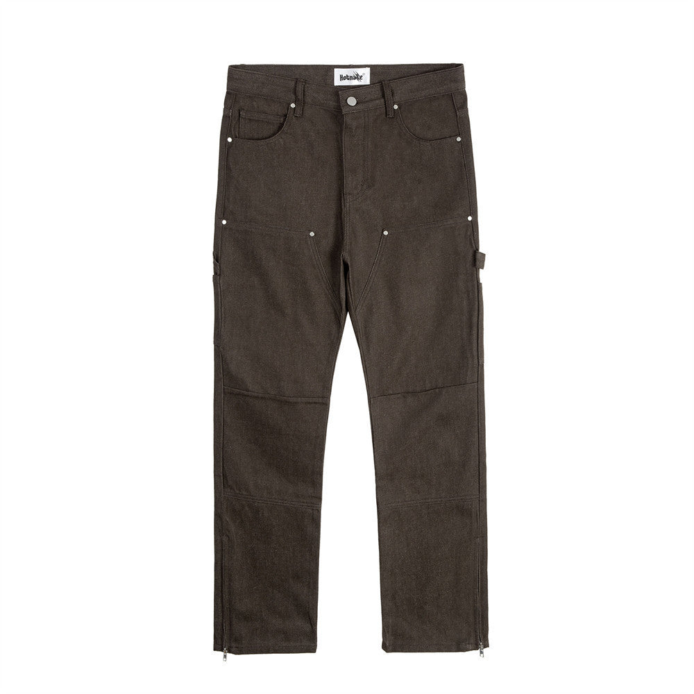 Drucklinien Denim gerade Jeans Herren Slim Fit Beine
