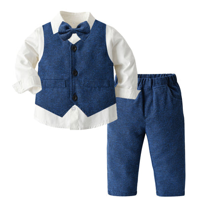 Jungen Herbstkleidung Kinderanzug Drei-Teiliges Set