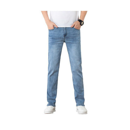 Locker geschnittene Herren-Jeans – Gerade, schlank, elastisch und trendig