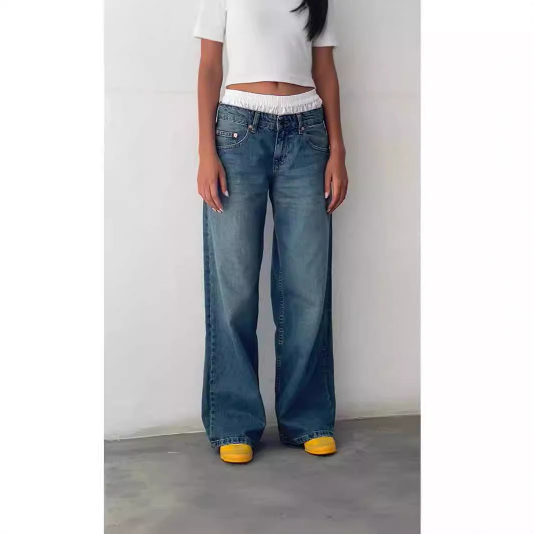 Jeans hose für Damen mit breiten Bein