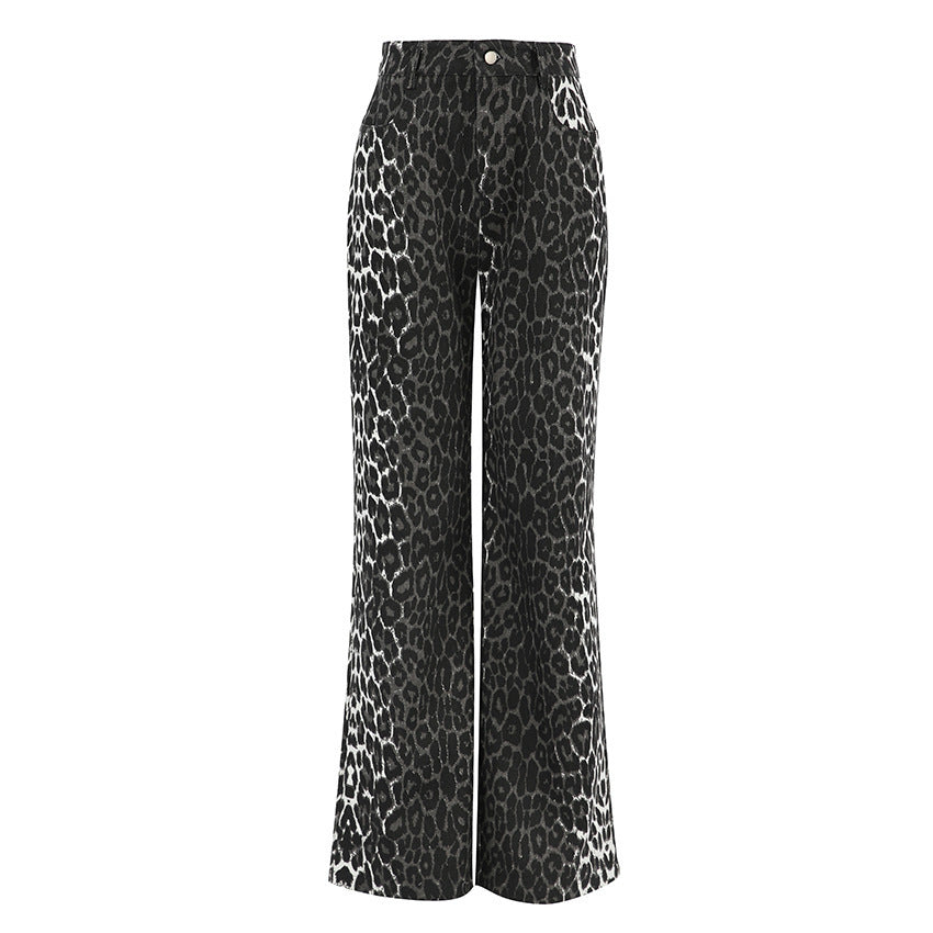 Figurschmeichelnde High-Waist Gerade Lässige Hose