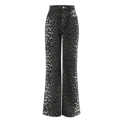 Figurschmeichelnde High-Waist Gerade Lässige Hose