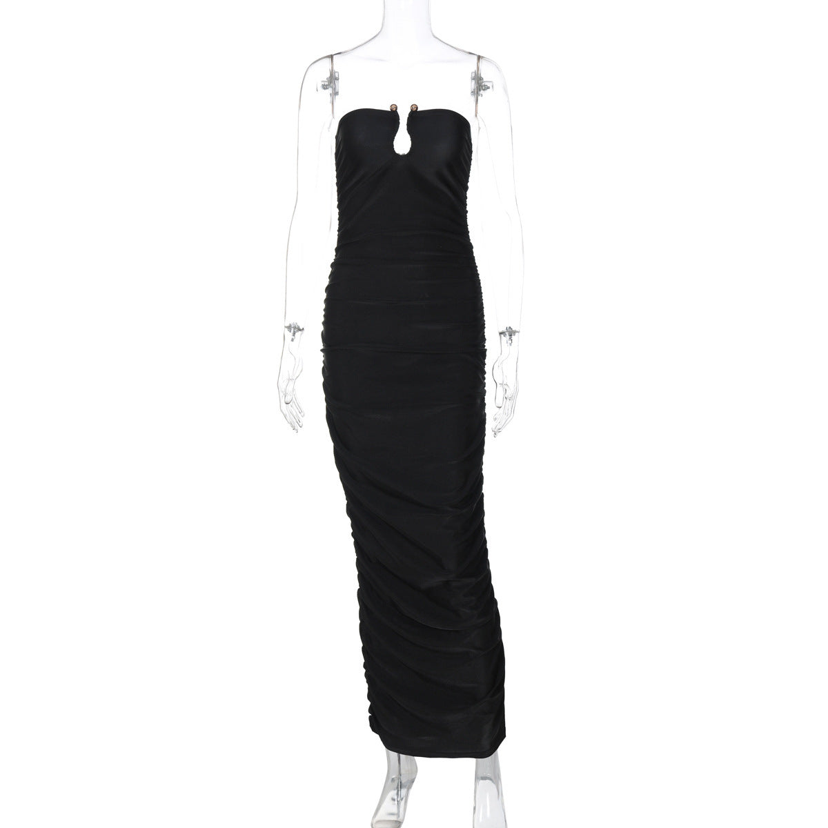 Damenmode V-Ausschnitt Rückenfreies Figurbetontes Kleid