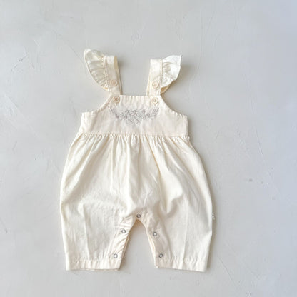 Baby Mädchen Lockerer Verstellbarer Trägerstrampler