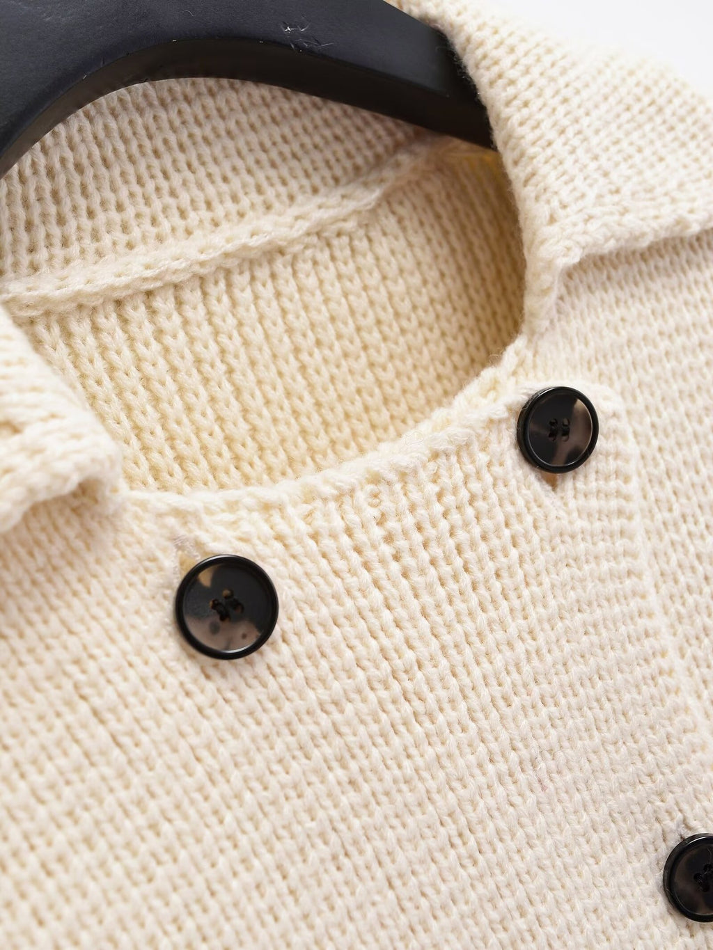 Stitch collar cardigan coat