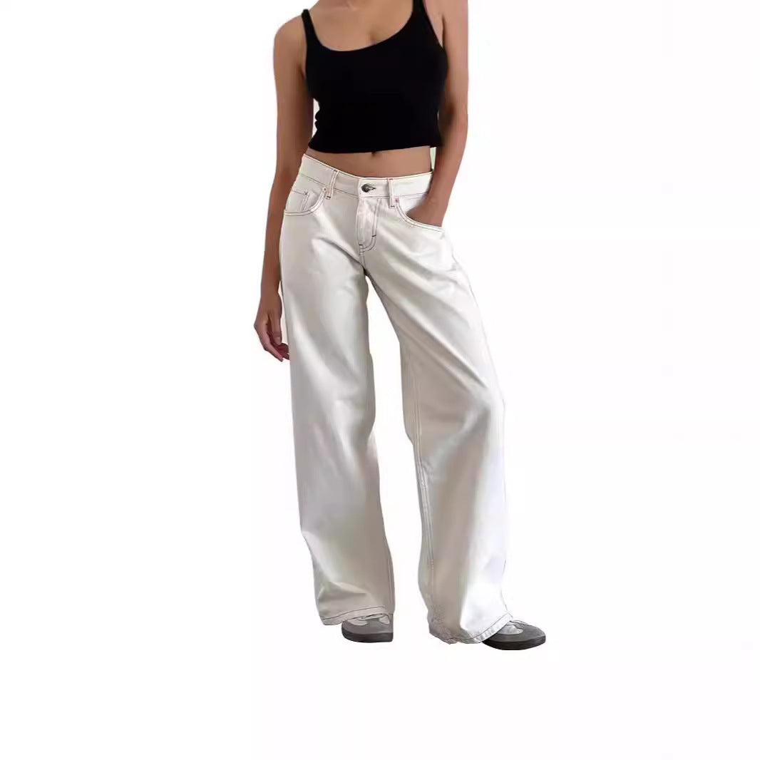 Jeans pants for women with wide legs