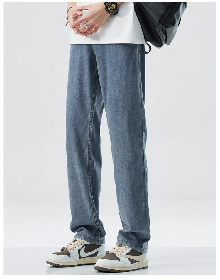 Herren Lose Gerade Eis Seide Freizeit jeans