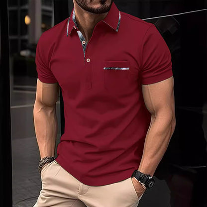 Europäische und amerikanische Revers-T-Shirt Polo-Shirt