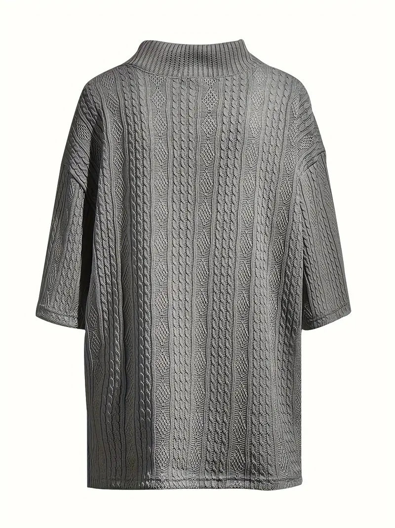 2-teiliges Herren-Set: Jacquard einfarbiges Kurzarm-V-Ausschnitt-Hemd und passende Shorts mit Kordelzug, sommerliche Freizeitbekleidung.