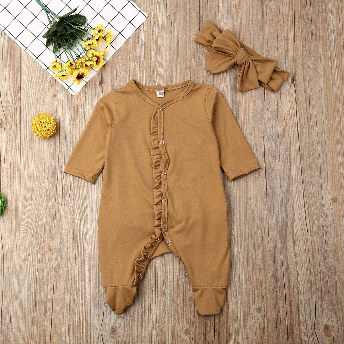 Baby Ruffle Costume Kids Romper Jumpsuit Suit Shirt Outfit
