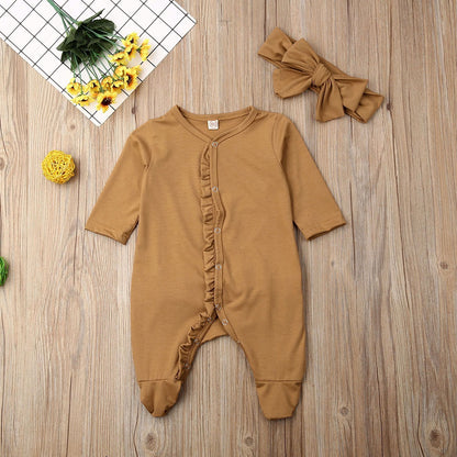 Baby Ruffle Costume Kids Romper Jumpsuit Suit Shirt Outfit